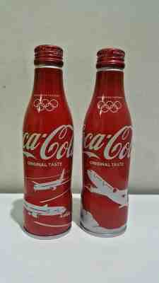 Rare Coca Cola Tokyo Olympic 2020 Japan Airlines ( JAL ) Aluminium Bottles