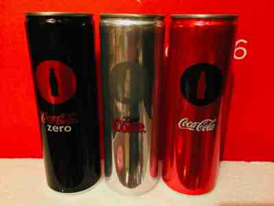 NEW ZEALAND  Coca-Cola Sleek  Set  of 3 cans  cans boîtes dozen latas blikken