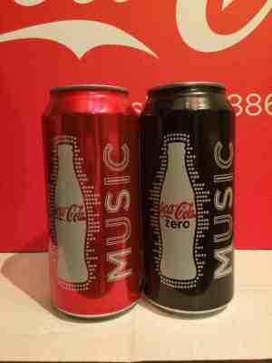 NEW ZEALAND Coca-Cola MUSIC 440 ml cans set of 2 cans boîtes dozen latas blikken