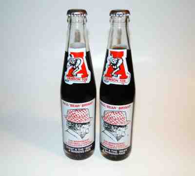 Vintage BEAR BRYANT Coke Soda Bottles ALABAMA CRIMSON TIDE Coca Cola 315 1979