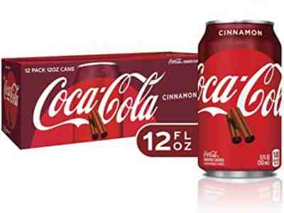 COCA COLA CLASSIC LIMITED EDITION CINNAMON FLAVORED 1 pack of 12  FULL CANS