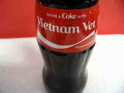Coca-Cola Share a Coke with a Vietnam Veteran - full bottle. New 