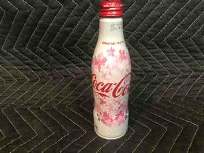 Limited Edition Sakura Coca Cola Cherry Blossom Aluminum Bottle Japan Japanese