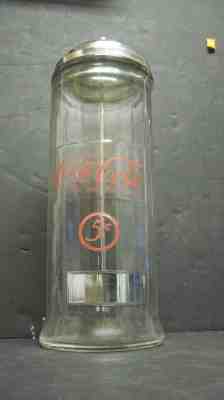 VINTAGE THE COCA COLA COMPANY Glass SS STRAW HOLDER DISPENSER 11" TALL