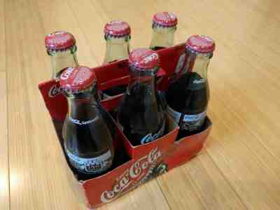 coca cola classic glass bottles university minnesota 150 anniversary 6 pack 2001