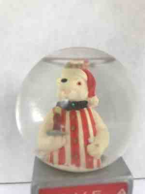Small Coca Cola Coke Polar Bear Snow Globe figurine figure 3.75" Have a Coke 