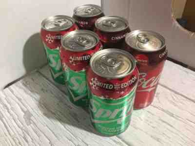 COCA COLA COMBO. COKE CINNAMON & SPRITE WINTER SPICED CRANBERRY. Lot Of 6