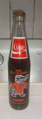 Vintage~Florida Gators 1984 SEC Champs Coke Bottle ~ 9 Bottles 