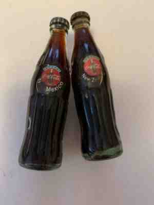 COCA-COLA (NEW MEXICO/NEW ZEALAND" MINI BTL MAGNETS W DEFECTS NEW OLD STOCK