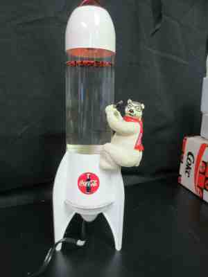 Coca-Cola Rocket Tornado Lamp With Polar Bear 