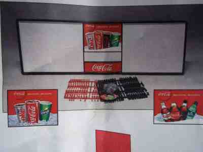 New 6ft Coca-Cola Menu Board Sign 6 sets of coke 1" & 11 diff flavor badges!