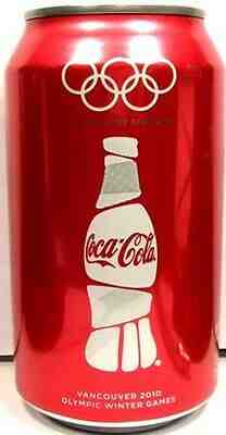 FULL 12oz Can American Coke Coca-Cola 2010 Vancouver Canada Winter Olympics USA