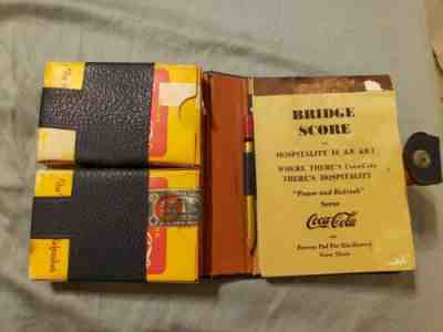 Coca Cola Napbl Antique Card Bridge Game 1950