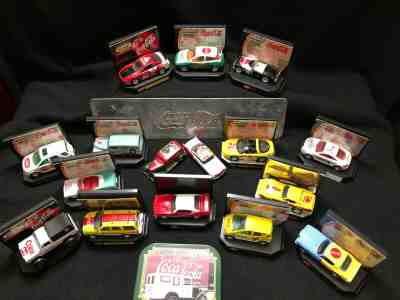 Sale Start Price Coca-Cola Collection of 16 Diecast Cars + Coke Sign MB & J /L