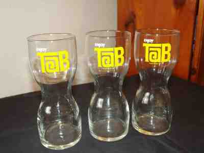 Enjoy Tab Hour Shaped Glasses Set of 3 Coca Cola 7 in.