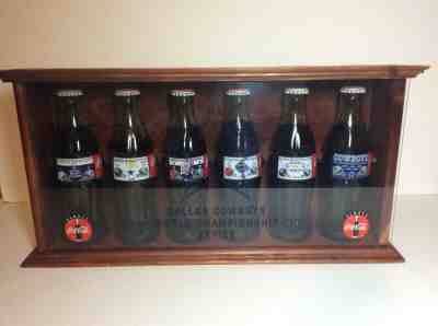 Dallas Cowboys Coca Cola Superbowl Collection Wooden Case,w/sliding plexi glass,