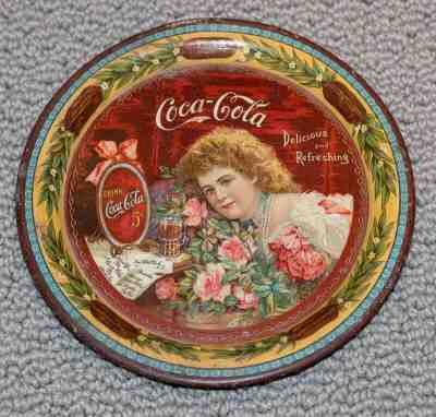 Original & Rare 1901 Coca-Cola Change / Tip Tray - Hilda Clark