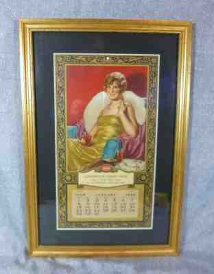 Antique 1928 Coca Cola Coke Distributors Advertising Calendar Portland, ME.