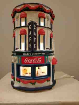 COCA COLA TOWN SQUARE COLLECTIONS CINDY'S CORNER CAFE LIGHTED CHRISTMAS VILLAGE 
