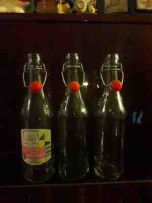 Set Of 3 1895 GEYER FRERES MAISON FONDEE EN Glass Bottles France