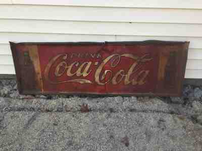 Antique Coca Cola Tin Sign Antique Soda Fountain FRESH BARN FIND !!!!!