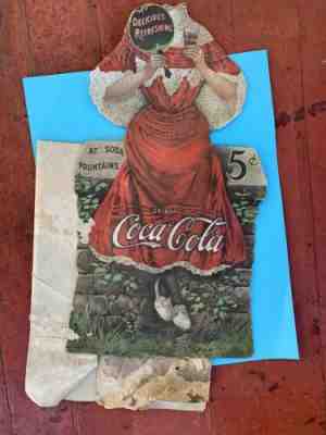 RARE 1905 CARDBOARD COUNTER ADVERTISING COCA COLA