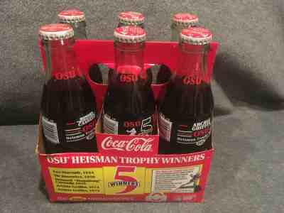 The Ohio State University 1995 Heisman Six Pack Coca Cola OSU FULL Bottles