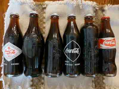 Vintage Rare Limited Edition Mexican Coca Cola Glass Bottle 1899 - 1986 6-PK