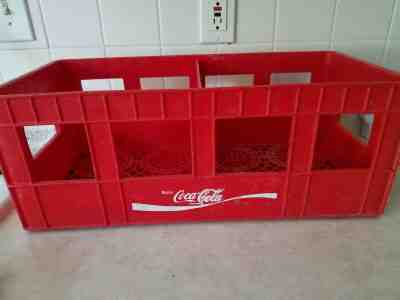 Coca Cola Red Plastic Crate holds Eight 2 Liter Bottles Vintage 1980's