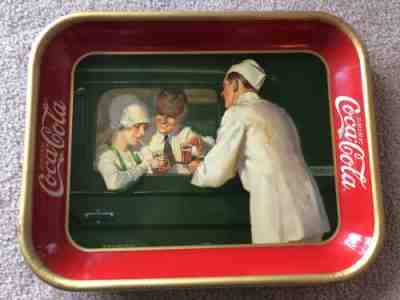 1927 “CURB SERVICE” Coca Cola Tray Very Nice!