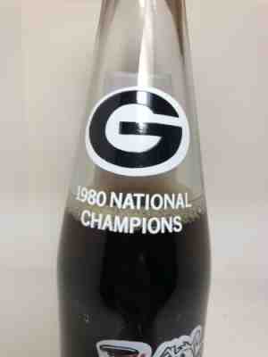 VINTAGE COKE COCA COLA BOTTLE 1980 UGA GEORGIA BULLDOGS NATIONAL CHAMPIONS Soda