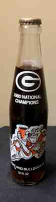 1980 GEORGIA BULLDOGS vs Notre Dame NATIONAL CHAMPIONSHIP Coke Bottle SUGAR BOWL