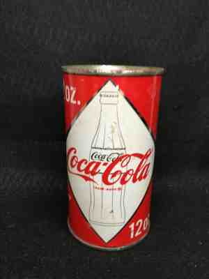 Vintage Coke Can 12oz 1960's Large Diamond Design Flat Top Norfolk, Va