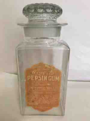 Coca Cola Pepsin Gum Jar With Label