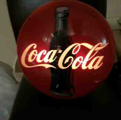 COCA COLA Company Round Telephone Blinking Light Coke Phone Collectible Vtg