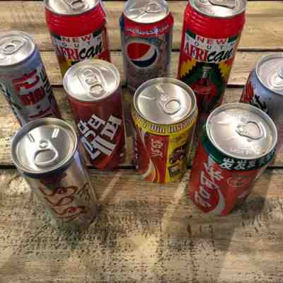 Coca-Cola And Other Cans From Around The World Africa China Iran (All Unopened)
