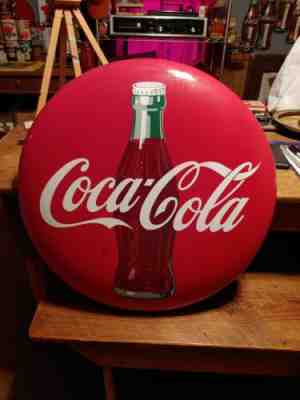 Coca Cola 24" Porcelain Button Sign