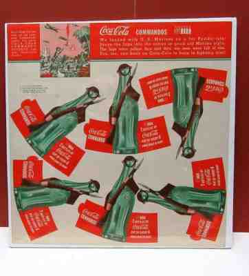 FANTASTIC FIND!  1940'S COCA-COLA COMMANDOS CARDBOARD CUTOUTS-11.25 X 11.5-MINT-