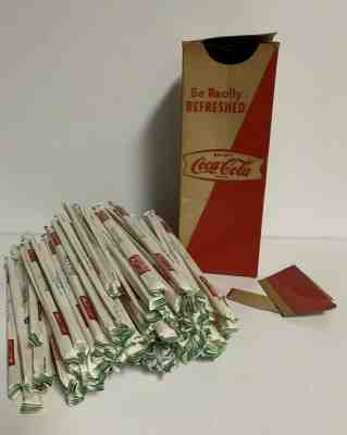 VTG National Soda Straw Co. Coca-Cola Drinking Straws~HAVE A COKE~120 unopened