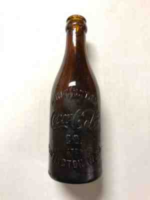 Huntington Wv Wva Coca Cola Amber Stright Sided Root Bottle Coke