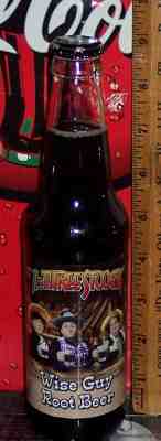 2017 THE THREE STOOGES WISE GUY ROOT BEER ROCKET FIZZ 12OZ GLASS LIMITED EDITION
