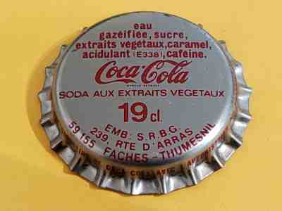 Coca Cola France Soda Bottle Cap Crown Coke Beer Old 