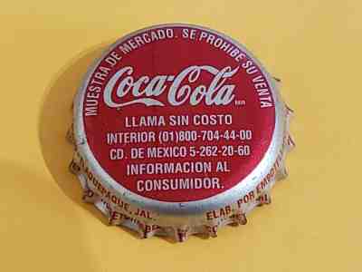 Coca Cola Mexico Soda Bottle Cap Crown Coke Beer Old 