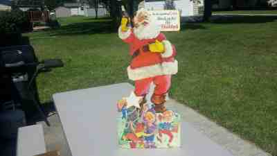 c. 1970's Coca-Cola Coke Christmas Santa Claus Elves Store Counter-Top Display 