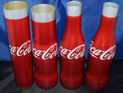 4 Aluminium Coca-Cola TEST Bottles USA 2010 unshaped 8.5 fl oz