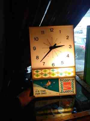 VINTAGE 1960s COCA-COLA Rare STARBURST ELECTRIC LIGHTED CLOCK "Frozen COCA-COLA"