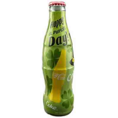 Happy St Patrick's Day Wrapped Coca-Cola Bottle (2014-StPat)