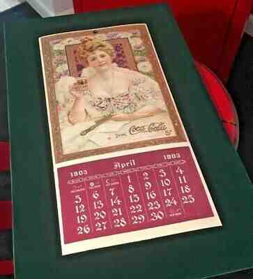 Coca Cola 1903 Hilda Clark Original Calendar Top April Page Copy Allan Petretti