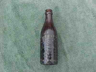 Antique Amber COCA COLA Glass Straight Side Bottle WRIGHT Greenwood Mississippi