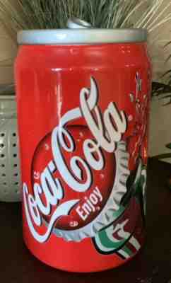 Tab Top Soda Can Of COCA COLA Ceramic Cookie Jar 2001 Gibson GIFT